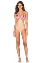 Orchid Tulle Halter Swimsuit