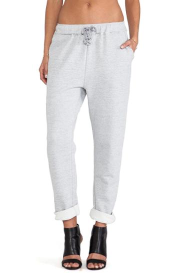 First Base Classic Trackie Pant In Light Gray