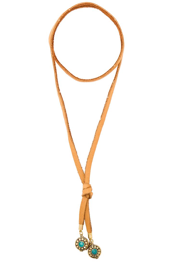 Leather & Nepali Bead Bolo