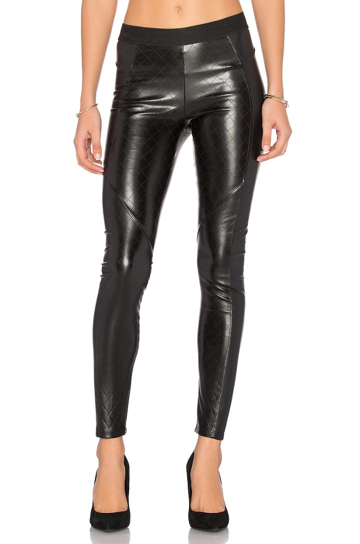 Quilted Vegan Leather Legging