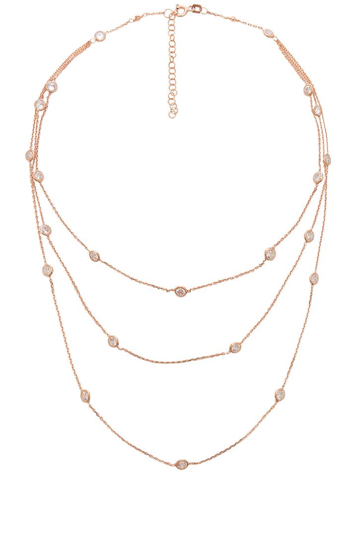 Multi Bezel 3 Layer Necklace