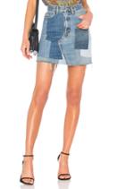 Vintage Patchwork 5-pocket Mini Skirt