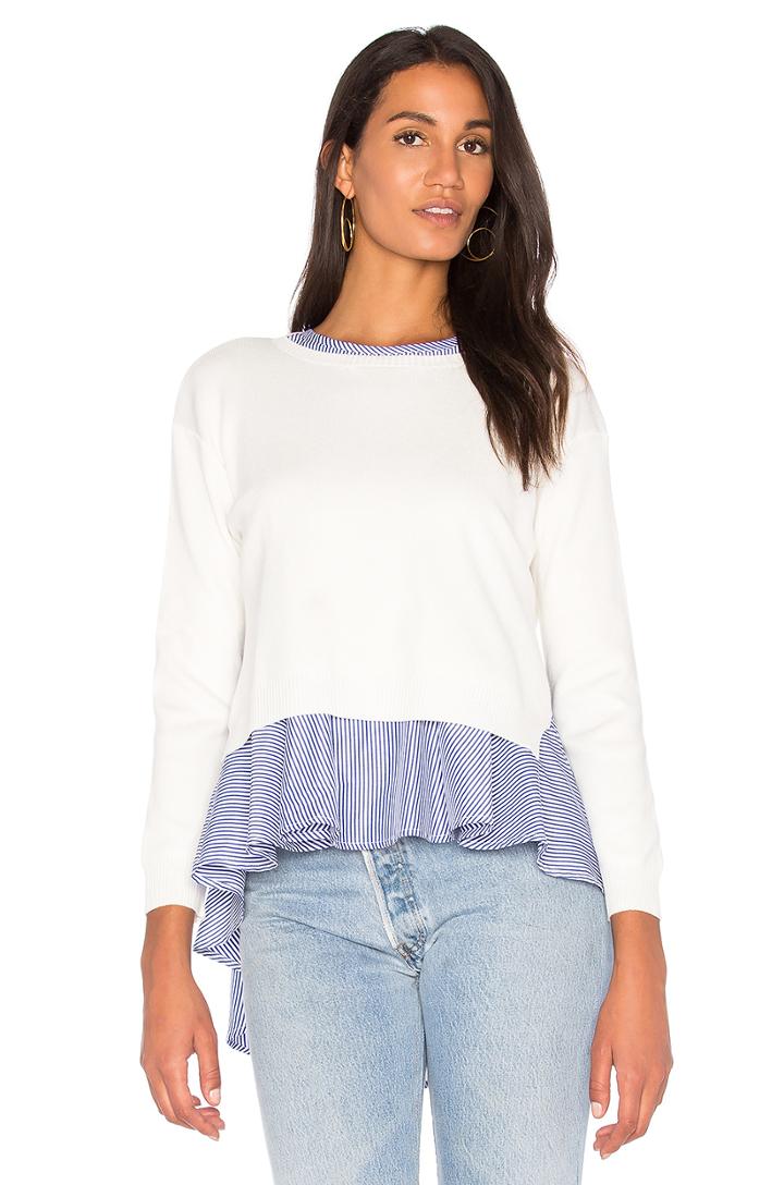 Sweater Combo Stripe Top