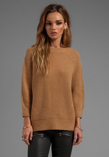 Demylee Chelsea Cashmere Pullover In Tan