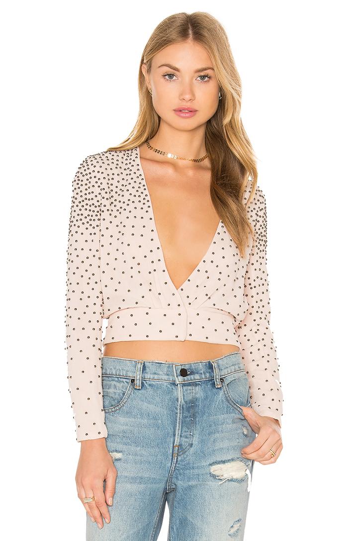 V Neck Beaded Blouse