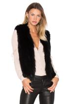 Short Collared Rabbit Fur Vest