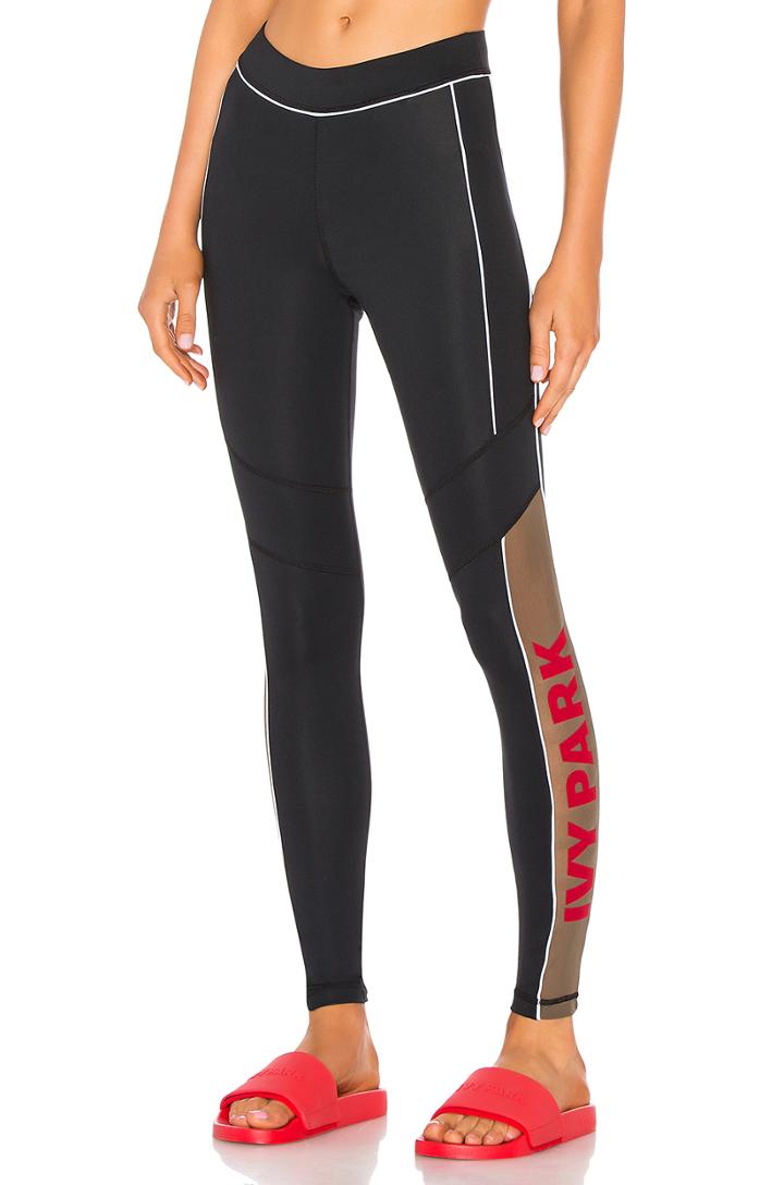 Sheer Flocked Active Logo Legging
