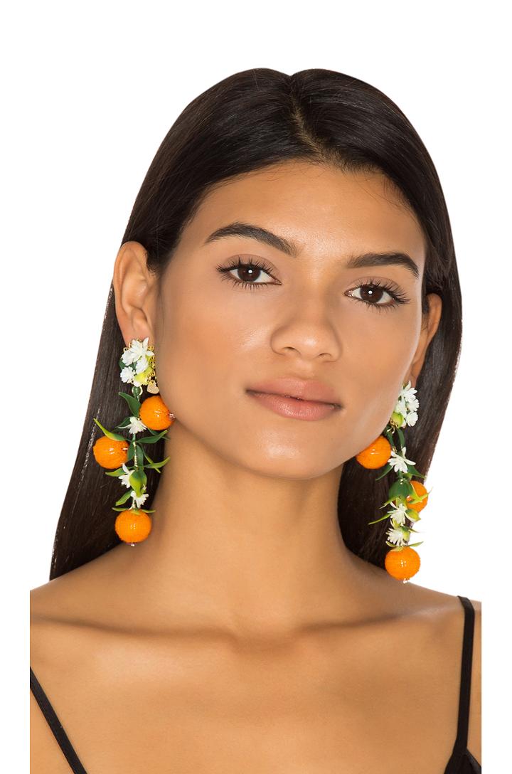 Fiesta Orange Tree Earrings