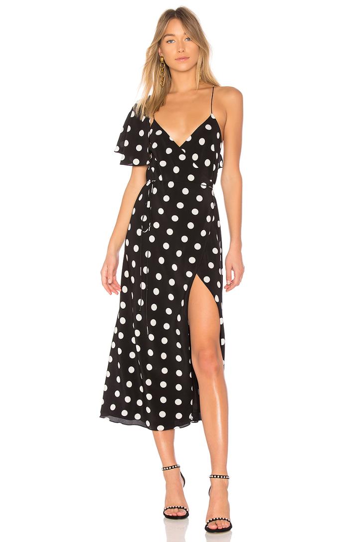 Cape Sleeve Wrap Dress