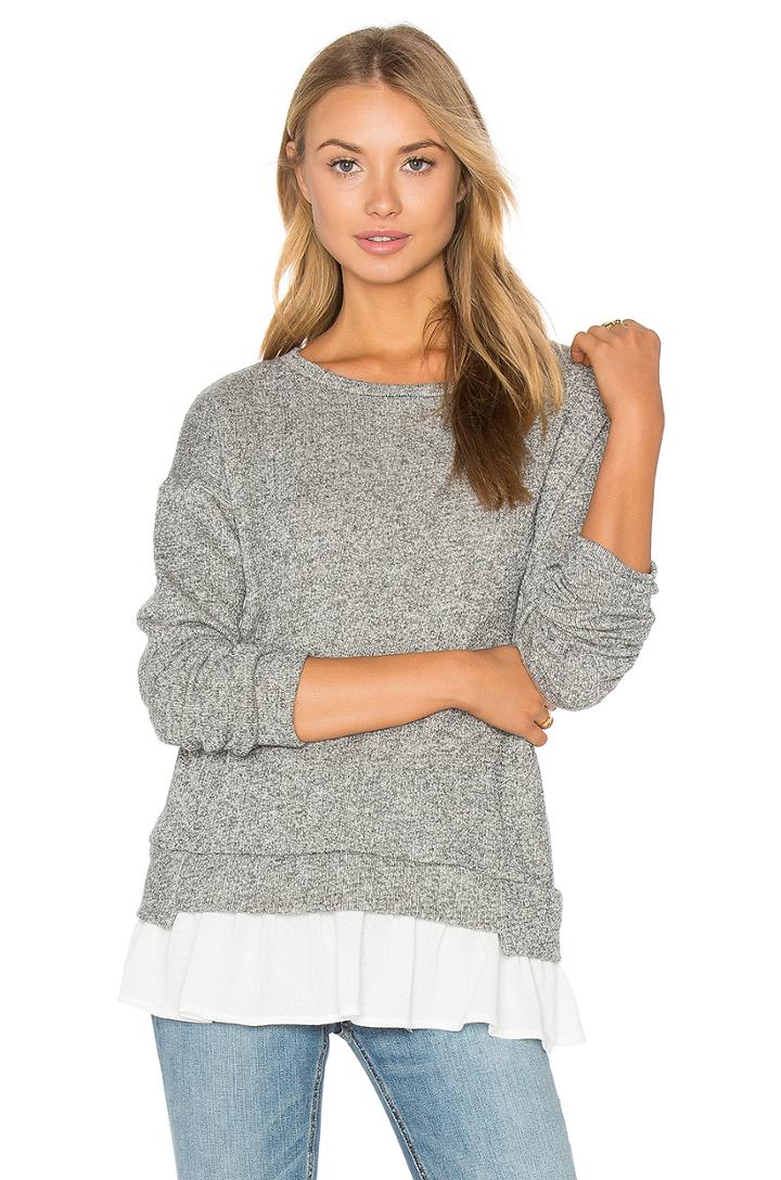 Ruffle Hem Sweatshirt