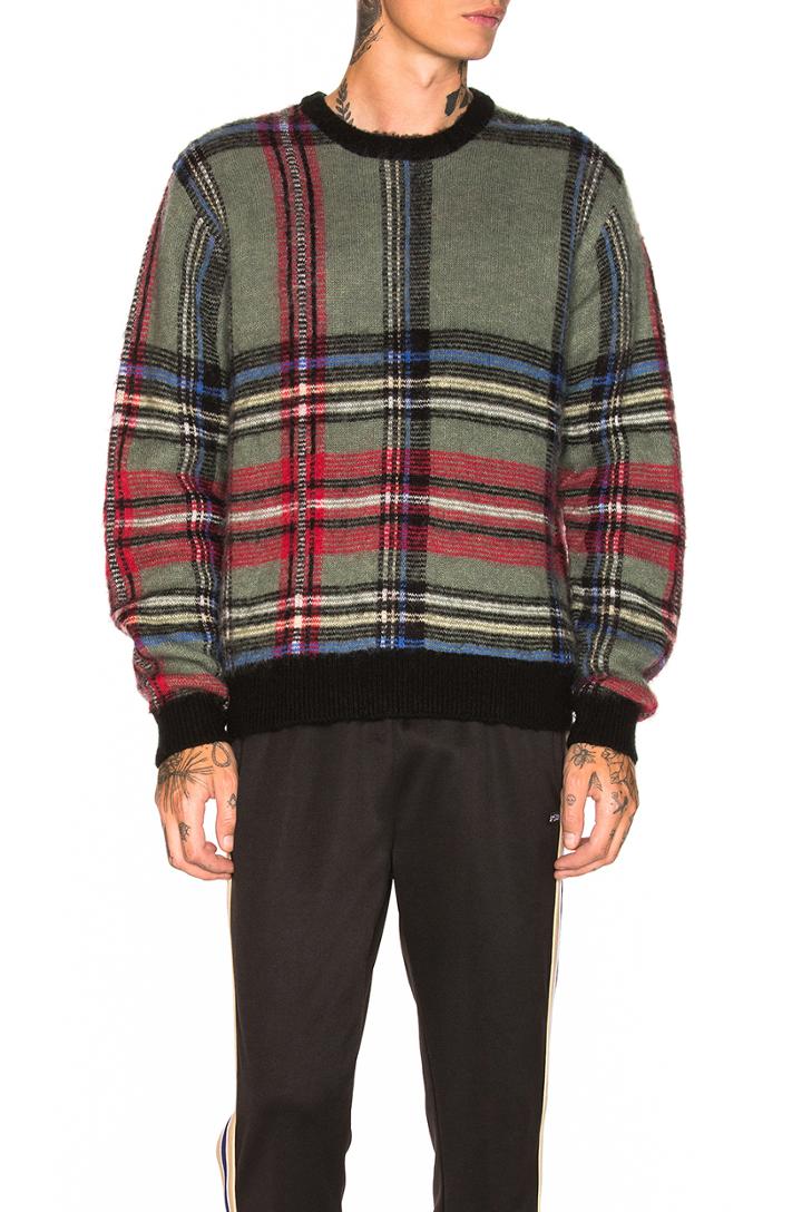 Plaid Mohair Sweater