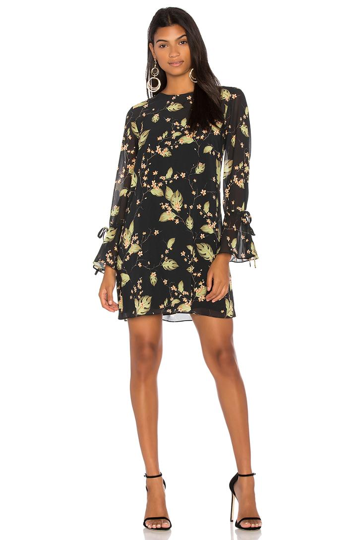 Black Chiffon Shift Dress