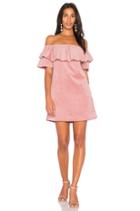Ribbed Velvet Off Shoulder Dress