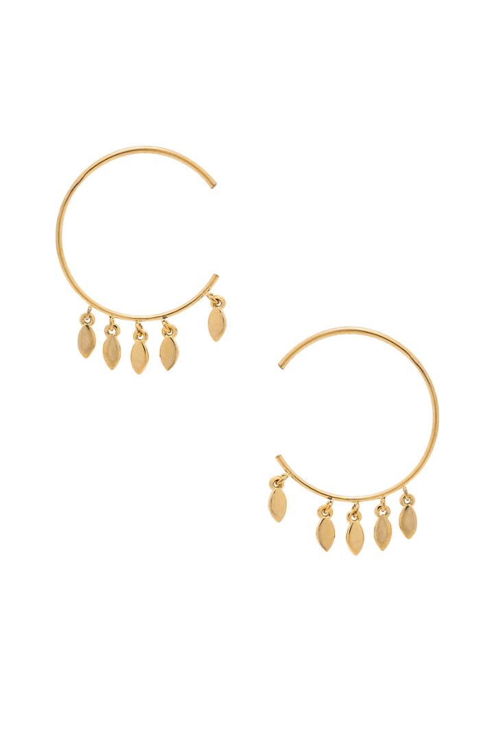 Marquise Swing Through Hoops Earring