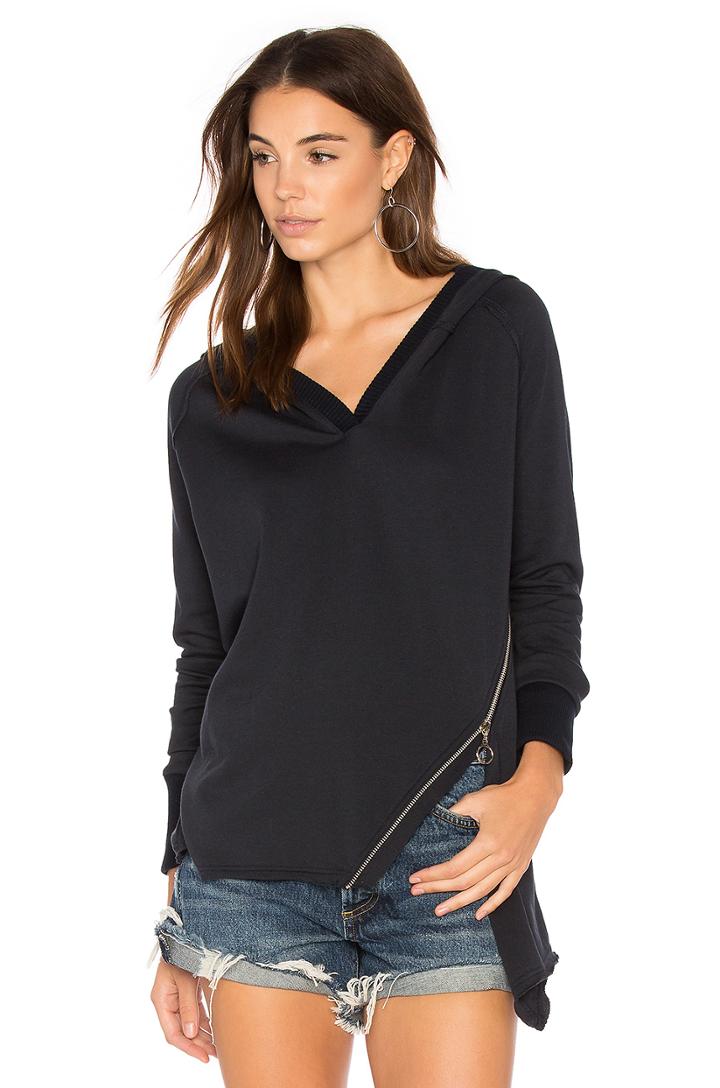 Asymmetric Zipper Hoodie