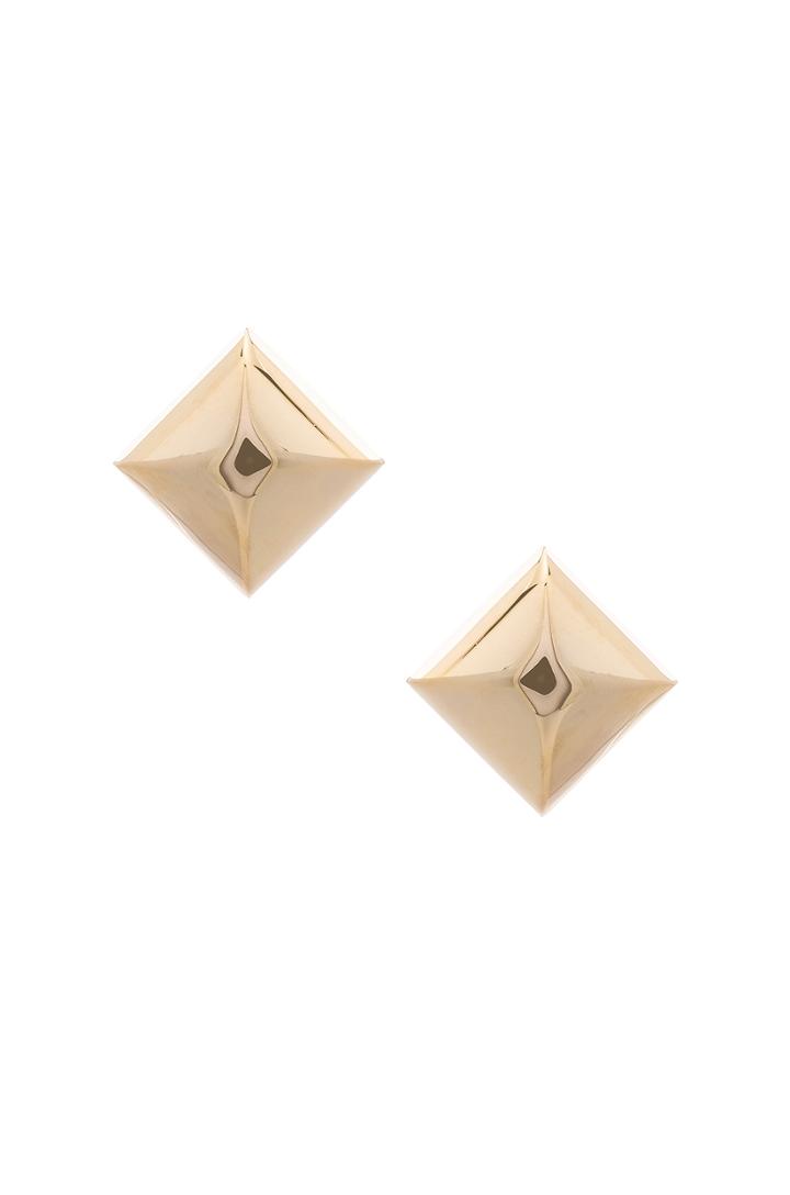 Large Metal Stud Clip Earrings