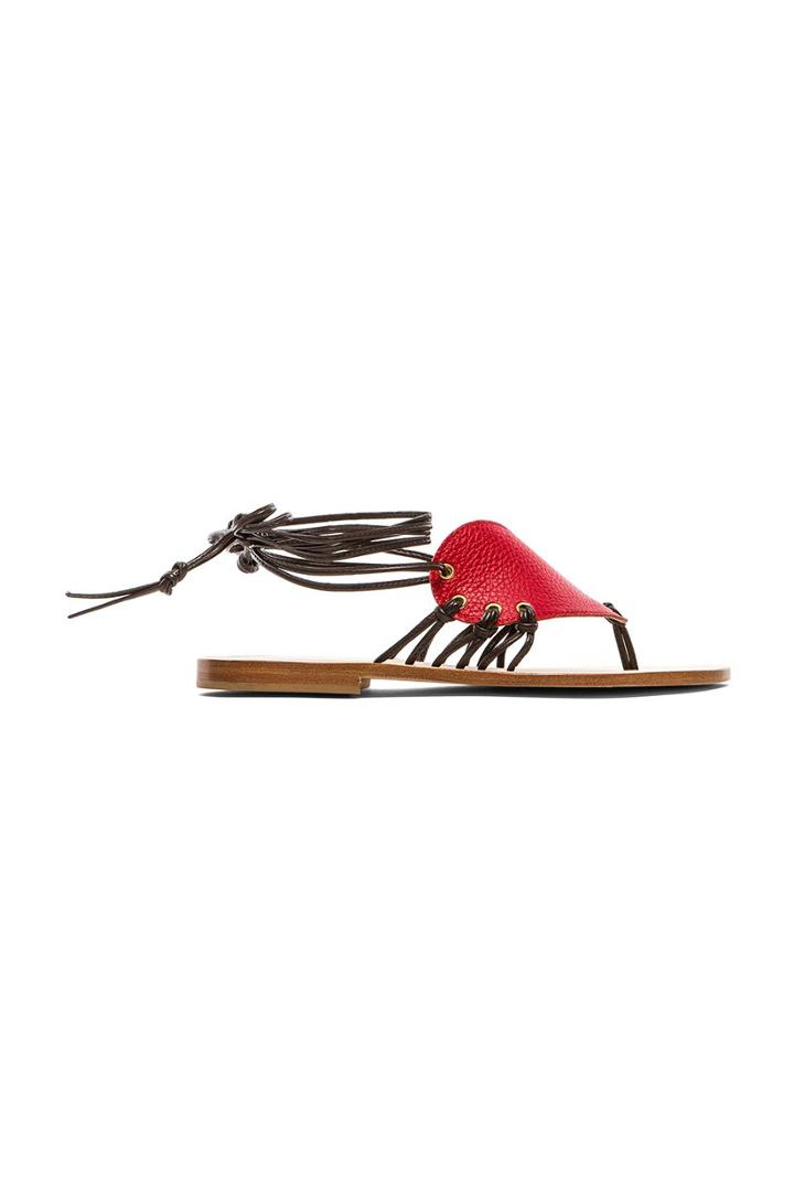 Madonnina Calfskin Heart Sandals