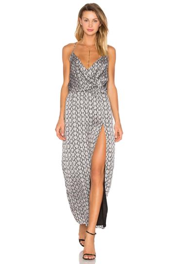 Snake Print Side Slit Dress