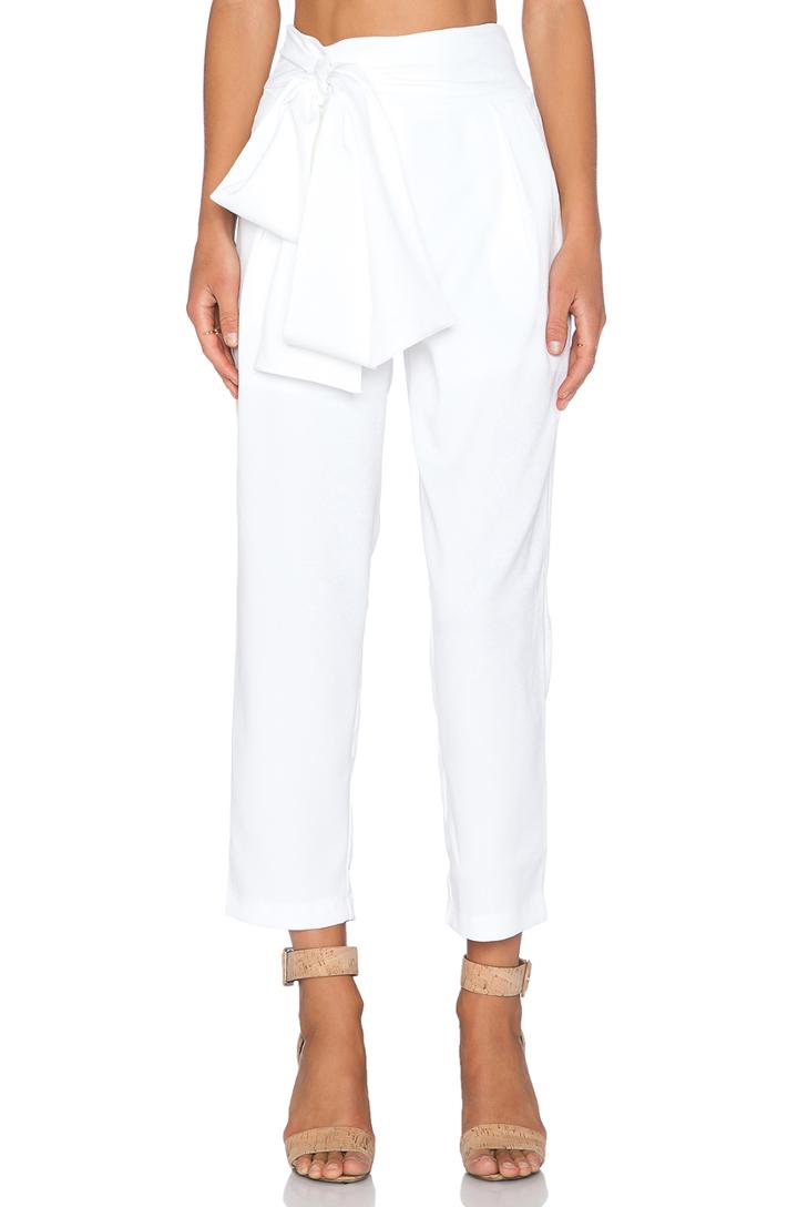 Tie Front High Waist Pant