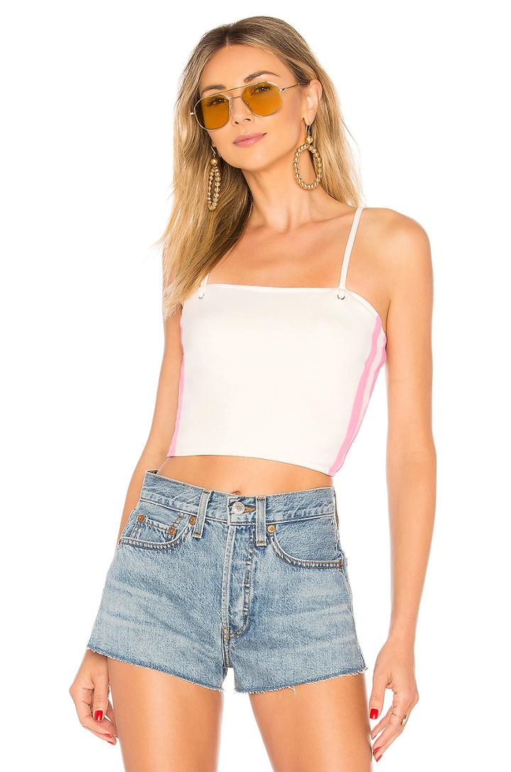 Jenni Side Stripe Rib Top