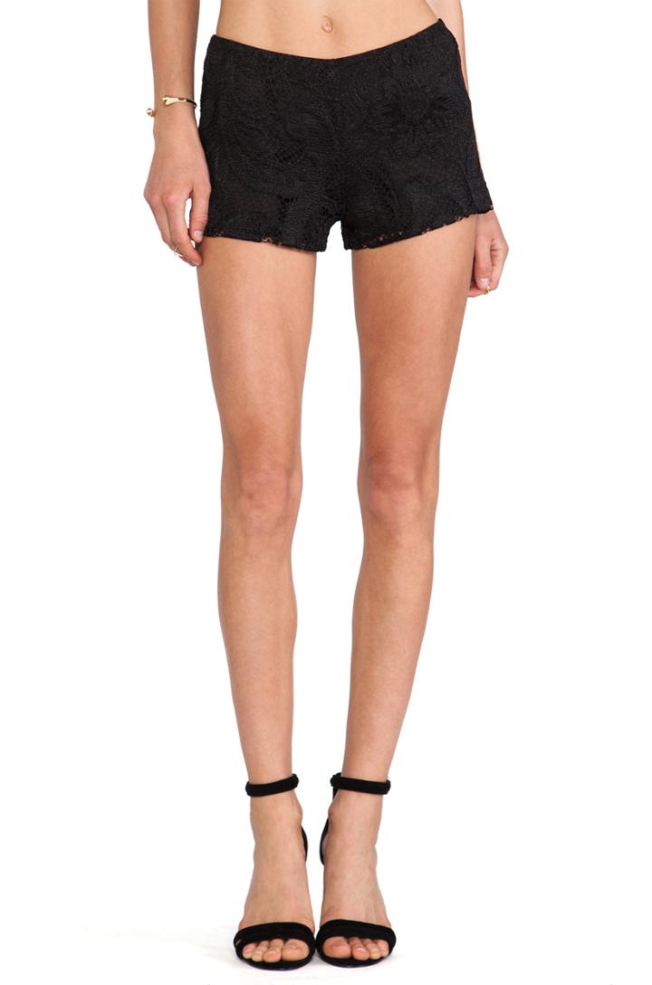 Gold Leaf Lace Shorts