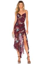 Burgundy Floral Drawstring Dress