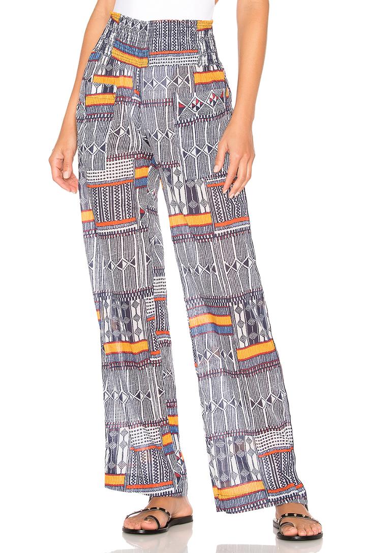 Kente Smocked Beach Pant