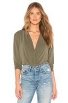 Sueded Jersey Draped Blouse
