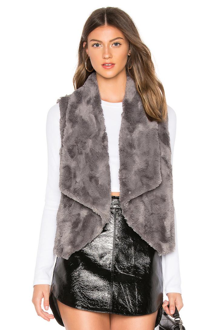Jack By Bb Dakota Big Softy Faux Fur Vest