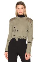 Destroyed Cropped Patch Sweater