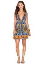 V Neck Tie Short Dress