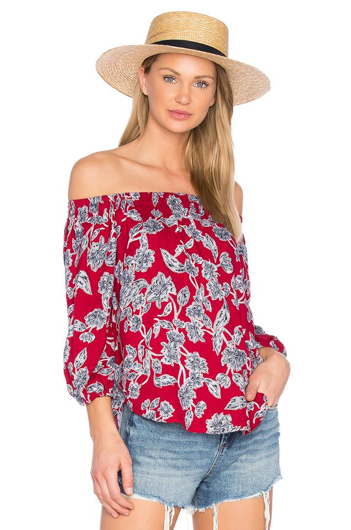 Etched Floral Blouse
