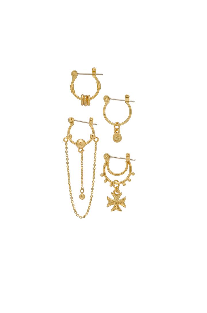 X Sabo Luxe Heli Hoop Huggies Earring Set