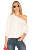 Button Side Cable Knit Sweater