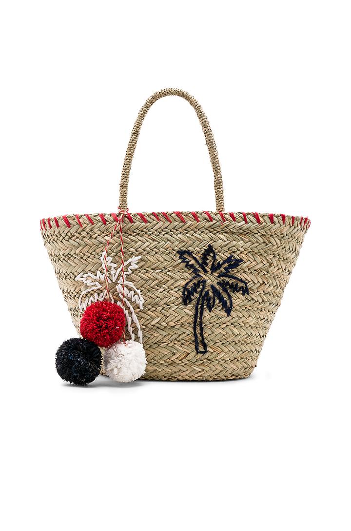 Palm Trees Straw Tote