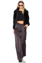 Kaya Cropped Rabbit Fur Jacket