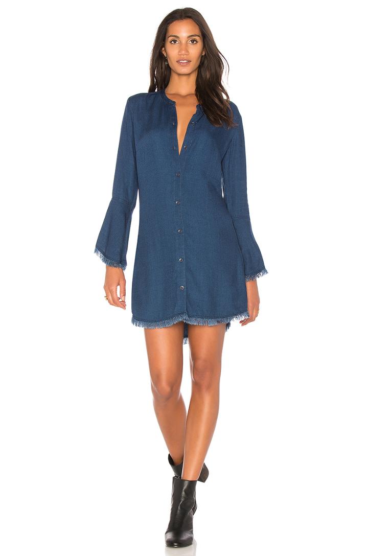 Ruffle Shirt Dress