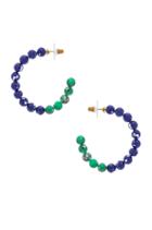 Stone Hoop Earrings