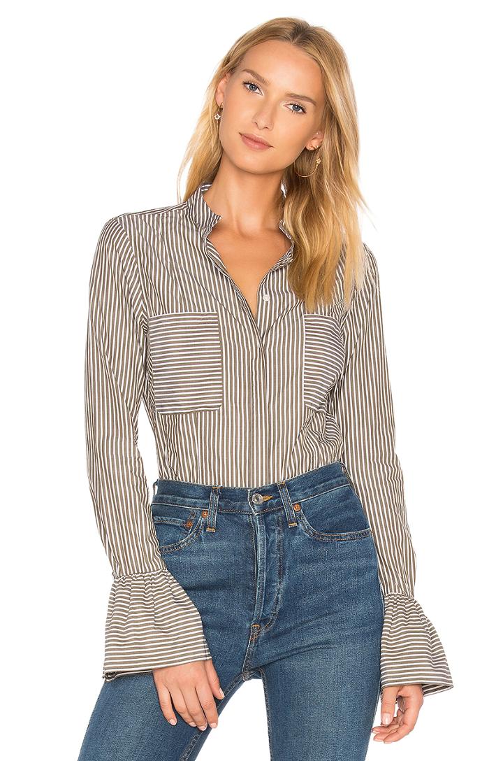 Striped Fitted Blouse