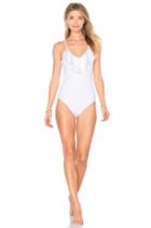 Eyelet Lace Ruffle Maillot