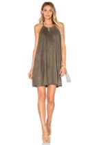 Suede High Neck Shift Dress
