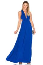 Deep V Cross Back Gown