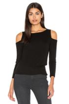 2x1 Rib 3/4 Sleeve Cold Shoulder Top