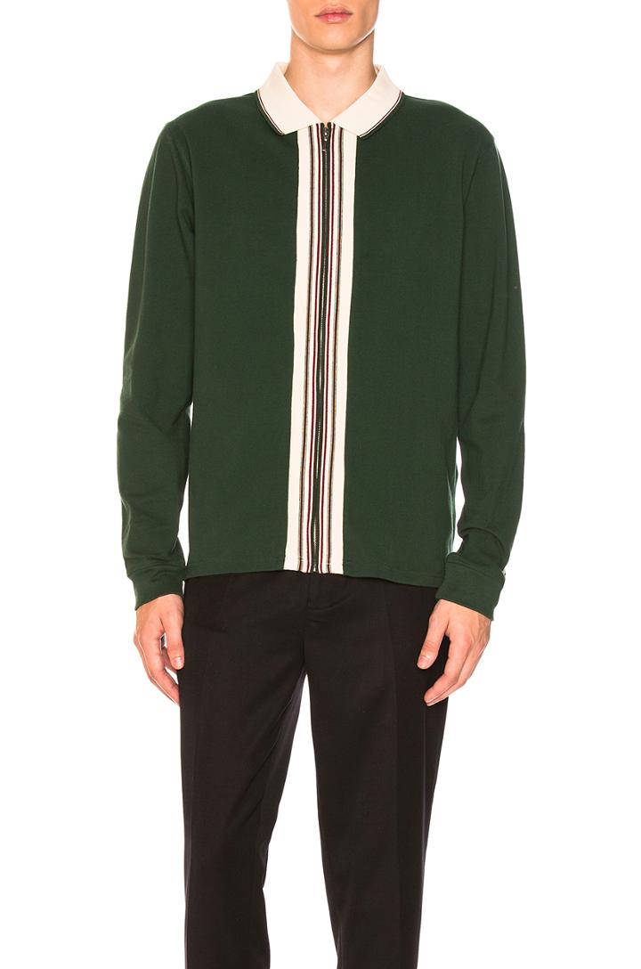 Full Zip Long Sleeve Polo