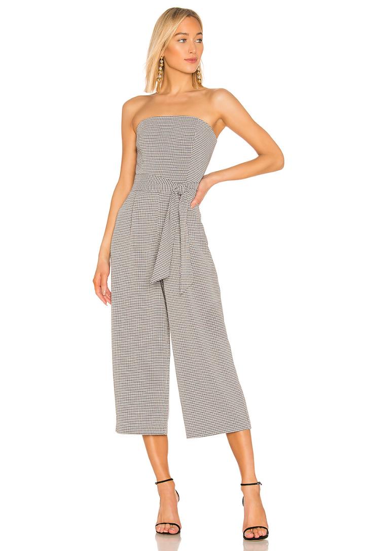 Strapless Tie Waist Jumpsuit