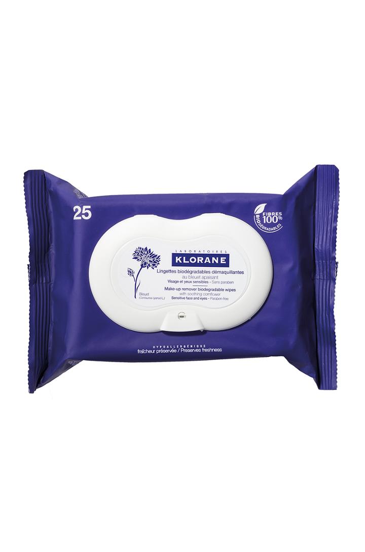 Make-up Remover Biodegradable Wipes With Soothing Cornflower