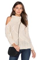 Cold Shoulder Cable Sweater