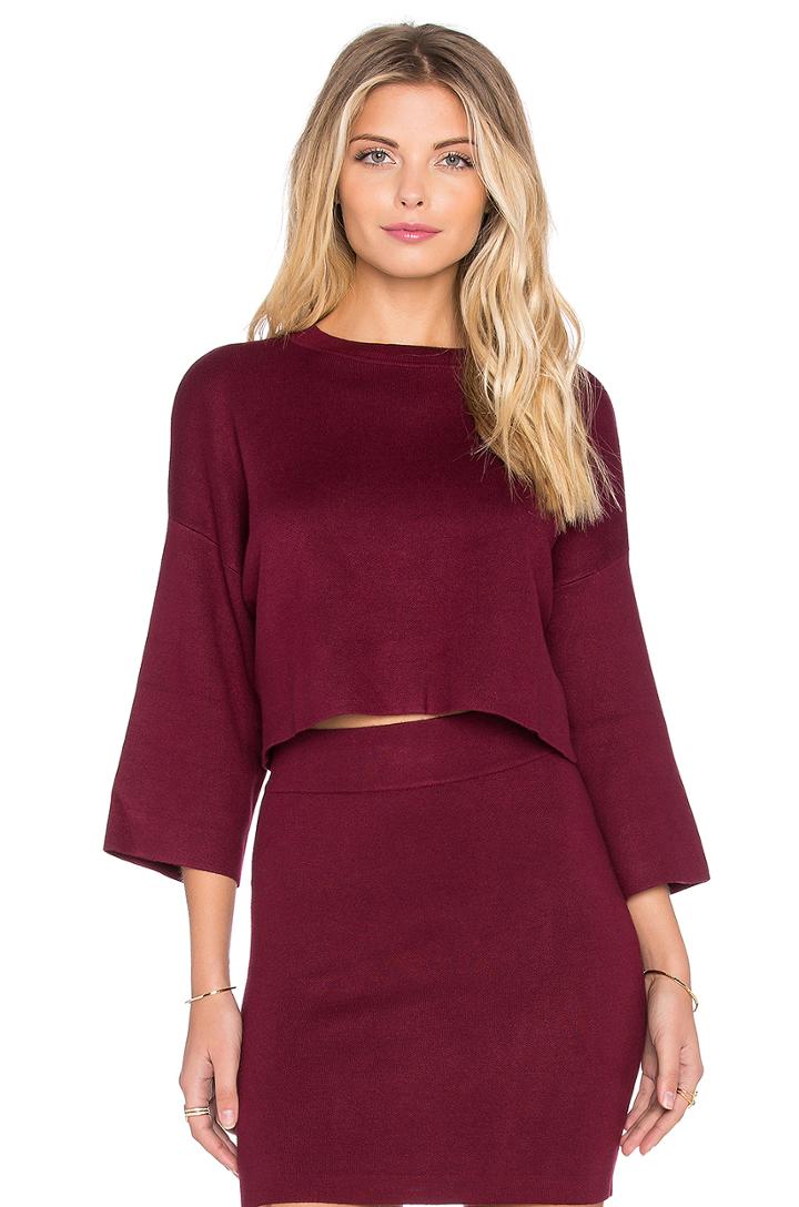 Mock Neck Crop Sweater