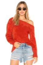 Fluffy Off The Shoulder Knit Sweater
