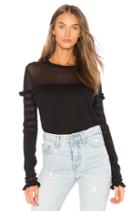 Shadow Stripe Ruffle Sweater